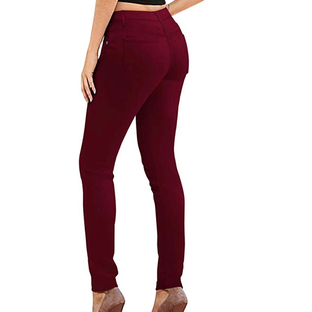 Arizona Super Skinny Burgundy Jeans